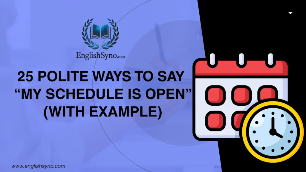 ways-to-say-my-schedule-is-open-and-meaning